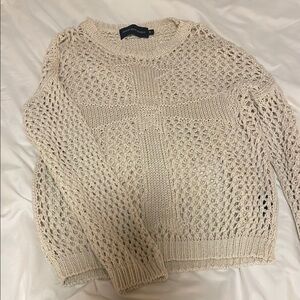 RACER WORLDWIDE Beige Knit Sweater